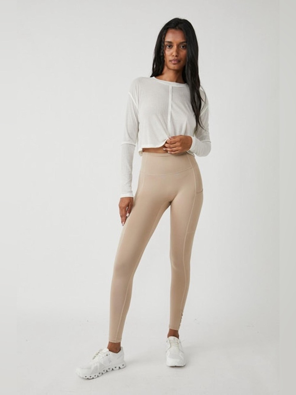 ✨🤍 FP by Free People Movement Out of Your League Clay High Rise Leggings Size M